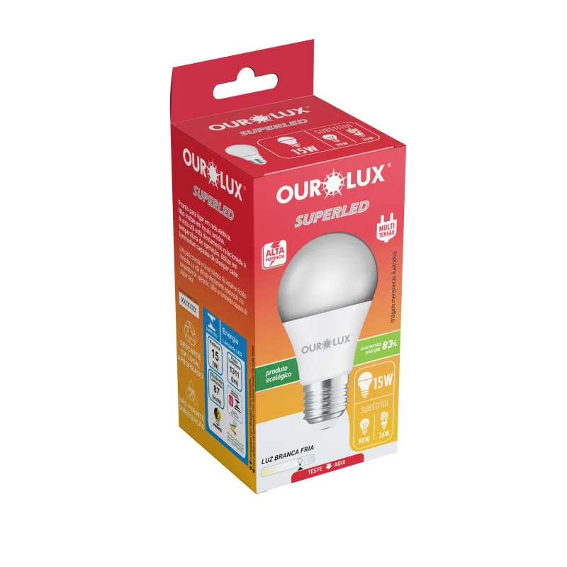 Lampada LED 15W 6500k Ourolux