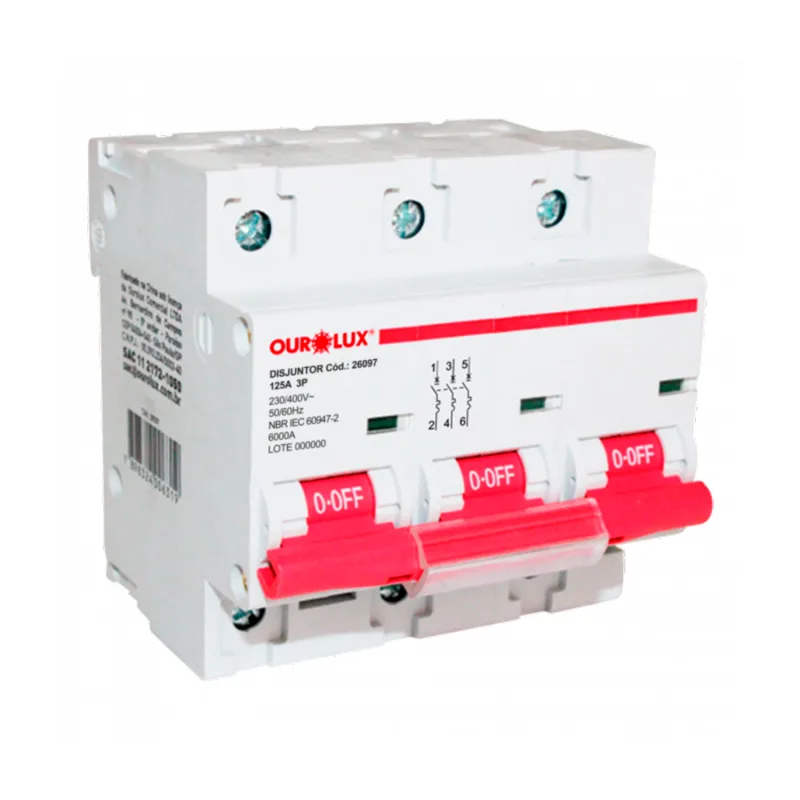 Disjuntor Din c 3px125A Ourolux