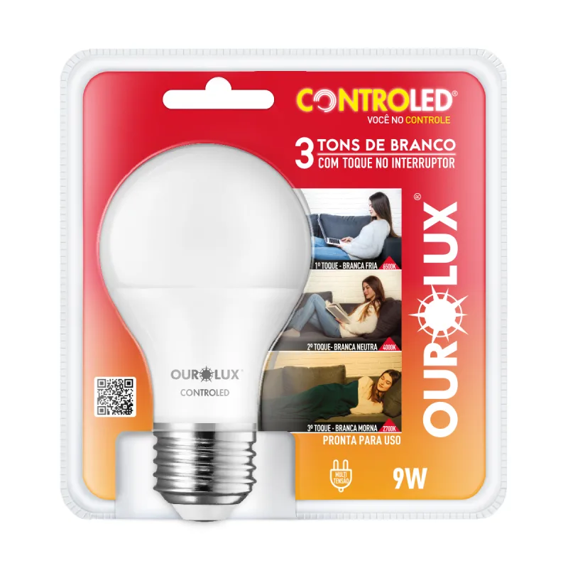 Lampada 3 Tons Brc 9 W 6,5 K+ 4 K + 2.7k Ourolux