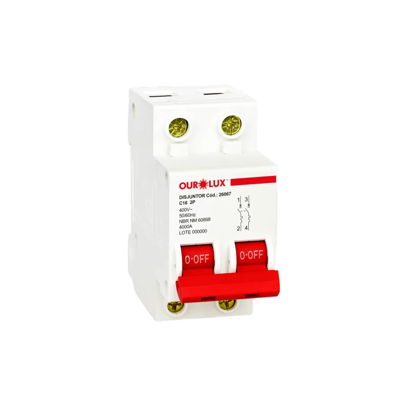 Disjuntor Din c 2px16A Ourolux