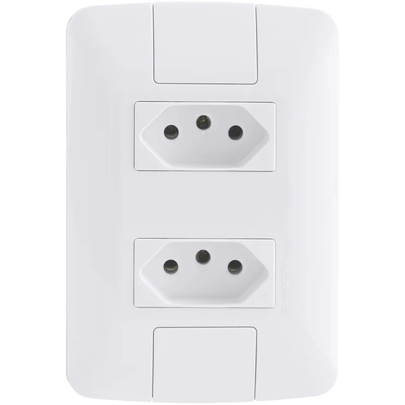 Tomada Dupla 10A/250V 2p+t Aria BR 57241065 Tramontina