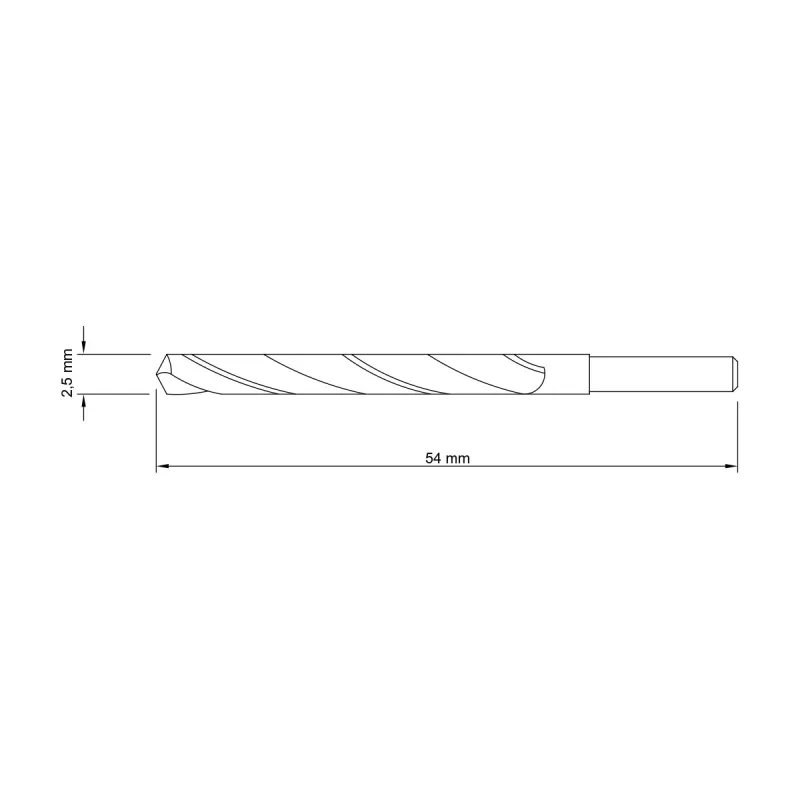 Broca Aco Rapido 2,5mm 43124117 Tramontina